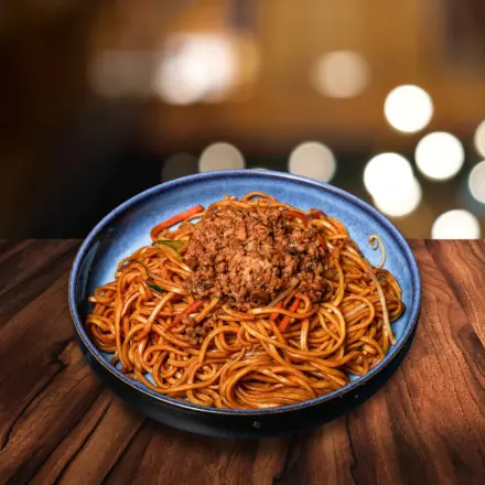 Noodles con carne